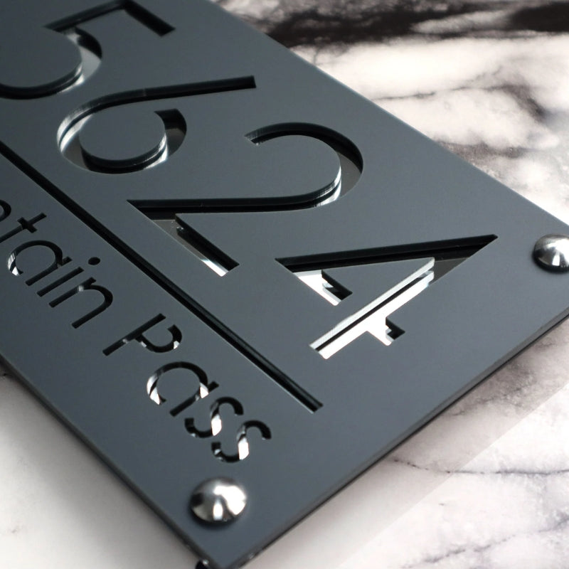 Custom Matte Black Acrylic House Name Plate – Premium Modern Door Sign for Home & Office