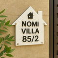 Premium White Villa Nest Acrylic House Name Plate – Modern Customized Home Sign