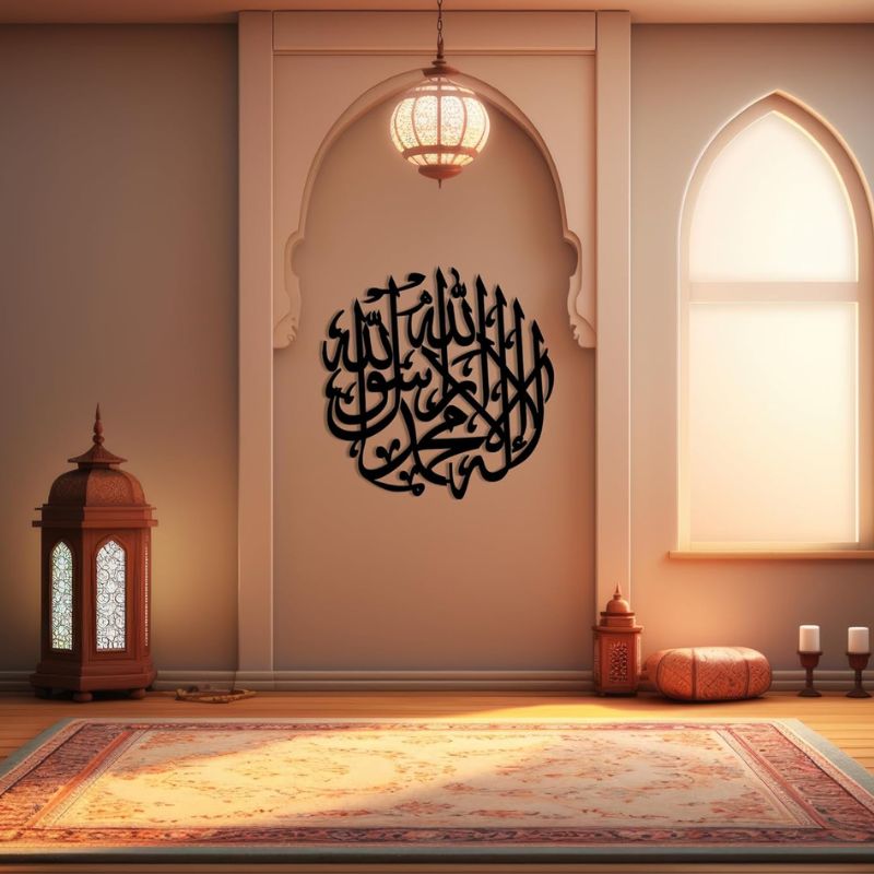 Kalma Tayyaba 3D Islamic Wooden Calligraphy – Premium MDF Wall Art for Home & Office Décor