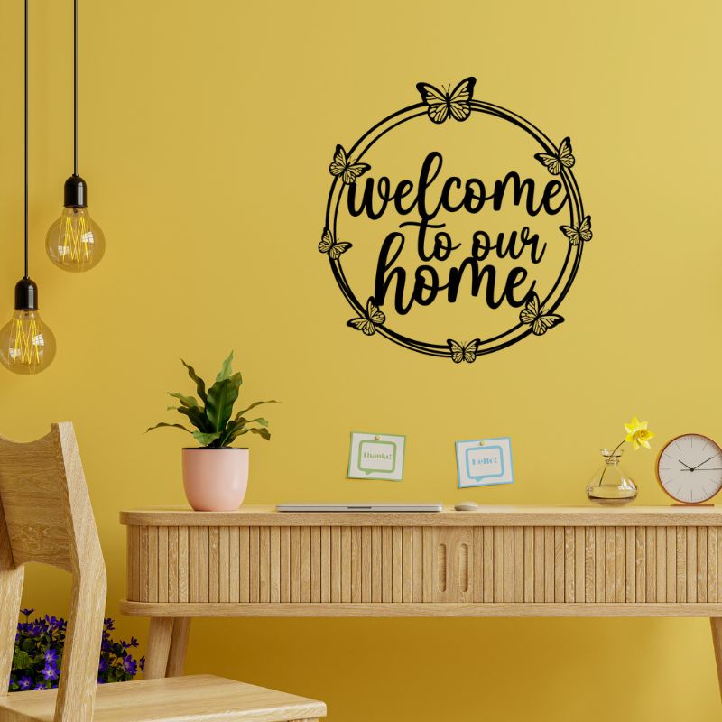 Welcome to Our Home” Wall Frame – Elegant Entryway Décor