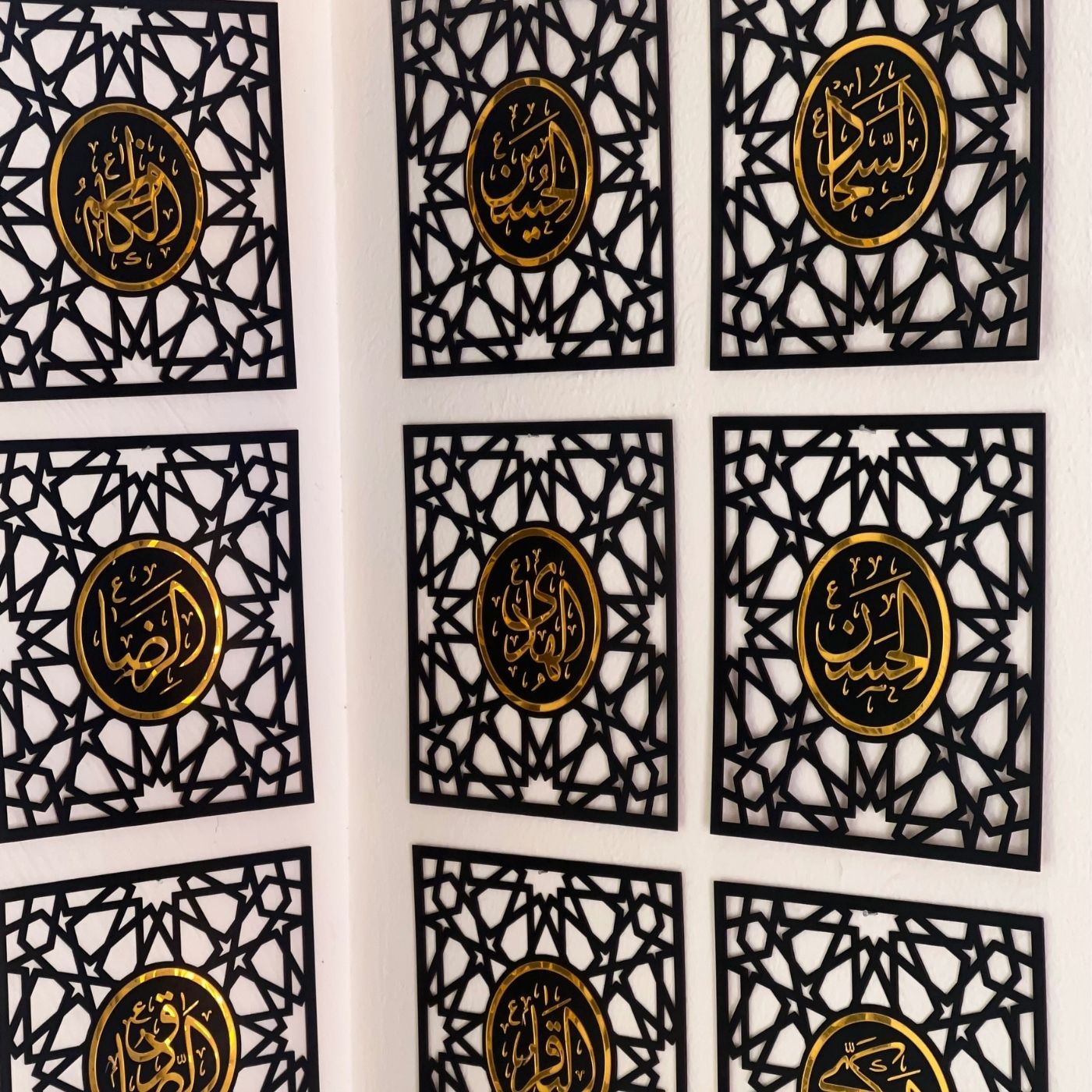 Imams - Elegant 12 Imams Wooden Frame Set — Premium Islamic Decor