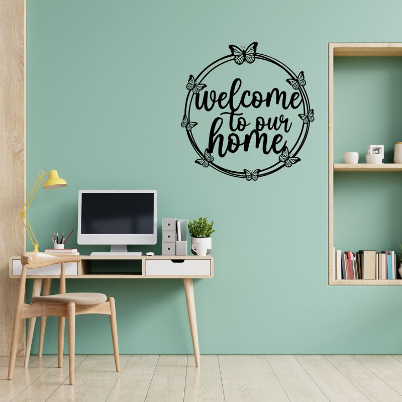 Welcome to Our Home” Wall Frame – Elegant Entryway Décor