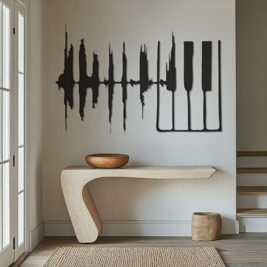 Premium Acrylic Piano Wave Wall Art – Modern Musical Home Decor