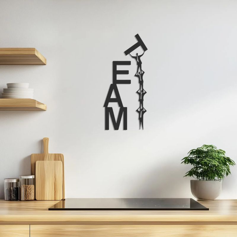 Teamwork Climbing Motivational Wall Art – 3D Acrylic Design