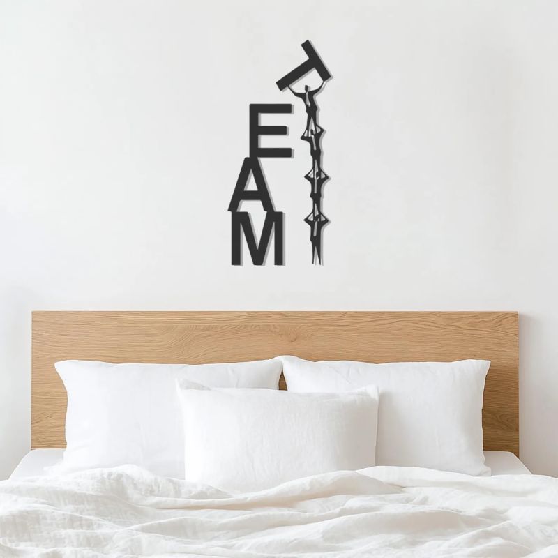 Teamwork Climbing Motivational Wall Art – 3D Acrylic Design