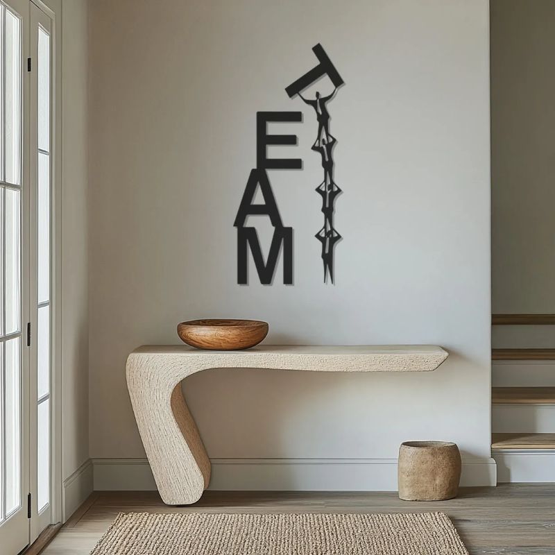 Teamwork Climbing Motivational Wall Art – 3D Acrylic Design