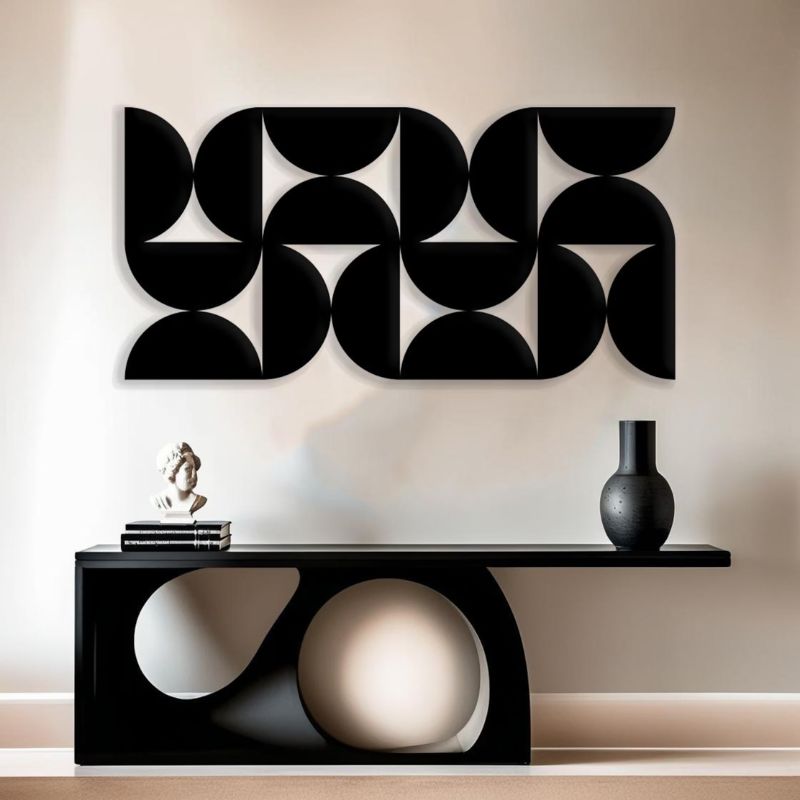 Premium Acrylic Half Circles 3D Wall Art – Modern Geometric Decor