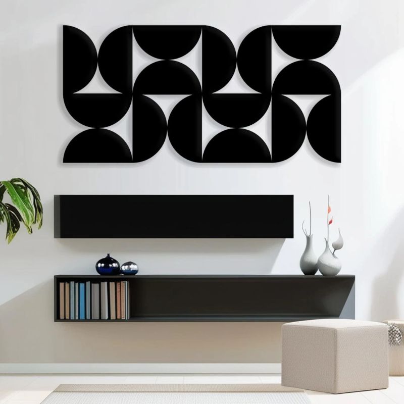 Premium Acrylic Half Circles 3D Wall Art – Modern Geometric Decor