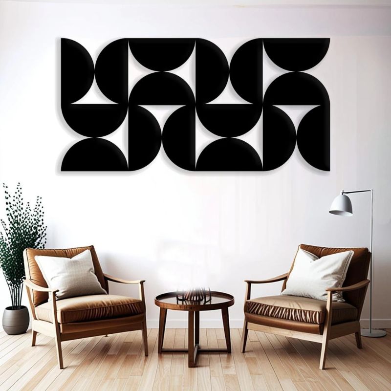 Premium Acrylic Half Circles 3D Wall Art – Modern Geometric Decor