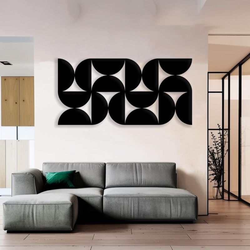 Premium Acrylic Half Circles 3D Wall Art – Modern Geometric Decor