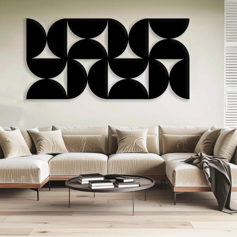 Premium Acrylic Half Circles 3D Wall Art – Modern Geometric Decor