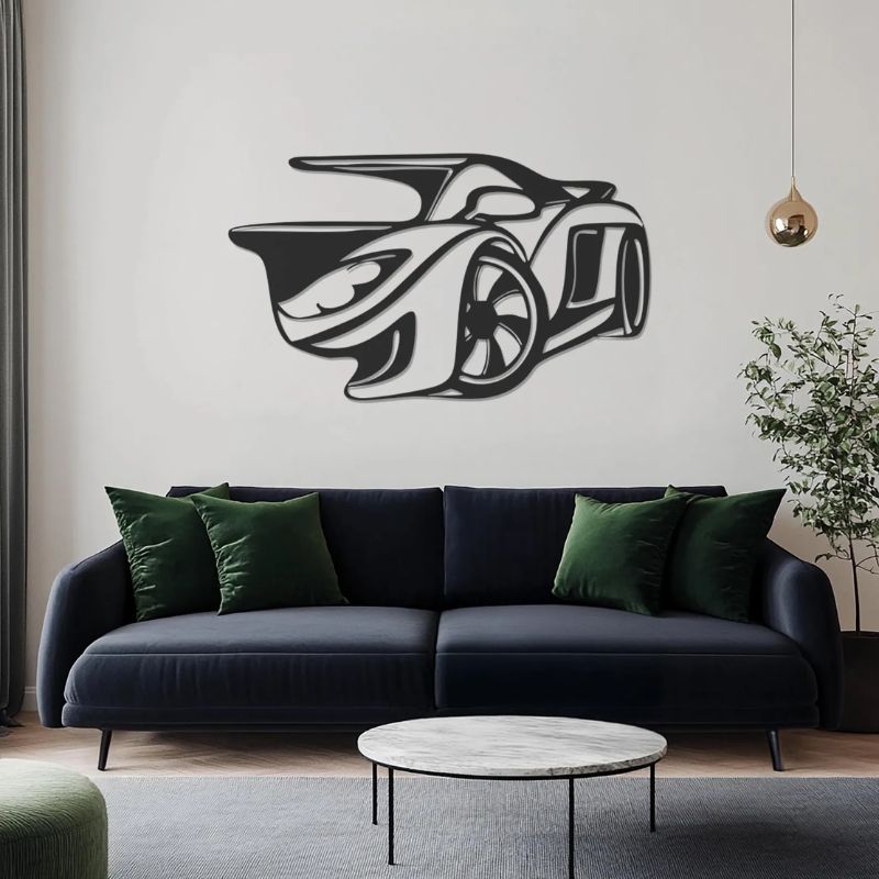 Premium Acrylic Sports Car Wall Art – Modern 3D Decor