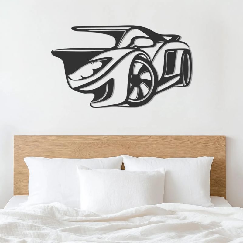 Premium Acrylic Sports Car Wall Art – Modern 3D Decor