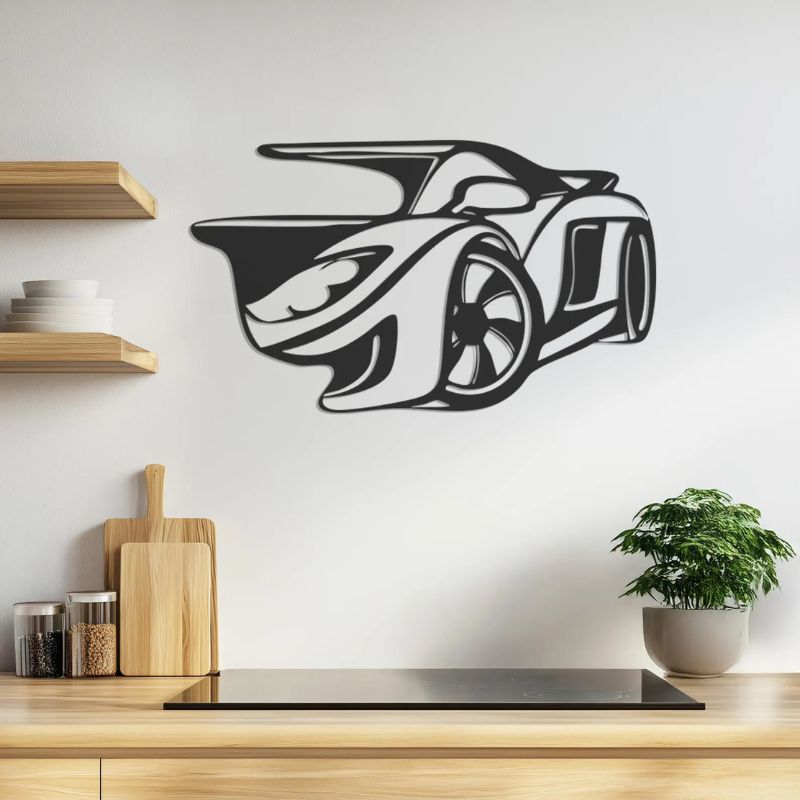 Premium Acrylic Sports Car Wall Art – Modern 3D Decor