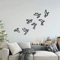 Geometric Birds Wall Decor – Premium Acrylic 3D Design - 7pcs